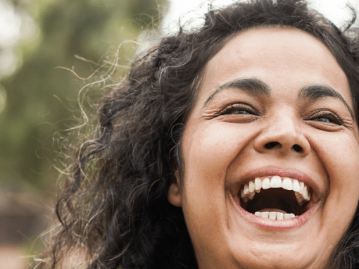 Women and young girl laughing