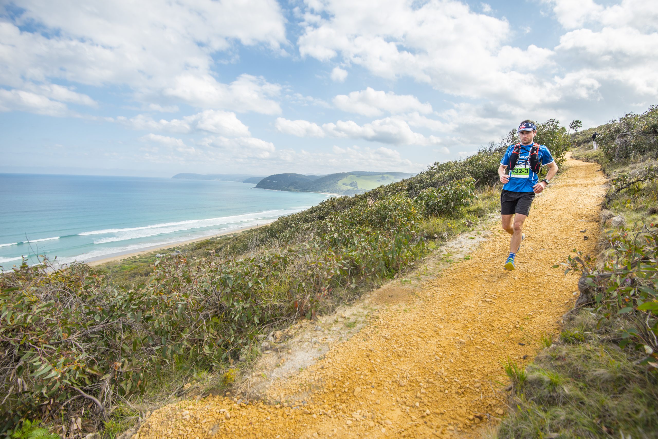 Surf Coast Century - By Matt Hull - high resolution-93 Man running on gravel track in the Surf Coast Century