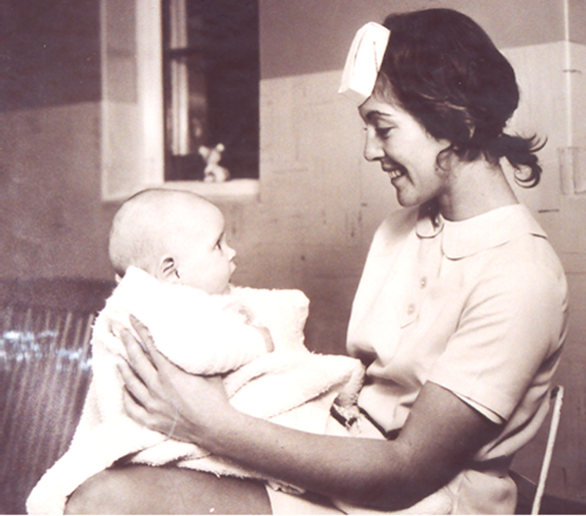 1970s Bethany Babies Home Nurse & Baby (1)